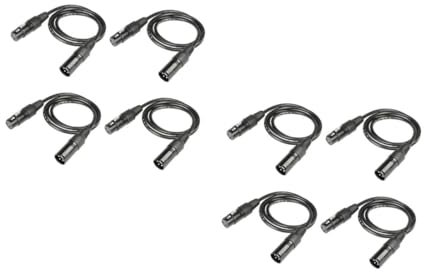 JOINPAYA 2 Sätze Dmx-kabel Dsl-kabel 3-poliges Kabel Kabeldraht 3-polige Drähte Beleuchtung Kabel Draht Dj-lichtkabel Dj-draht Datenkabel Verstärkerkabel Dj-kabel Mikrofonkabel 4 Stück * 2