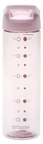 Smash Chugger Water Bottle with Water Timings 700ml Pink