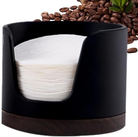 Kaffeefilterhalter - Kaffeefilter -Lagerbehälter, Espreso -Filter Organizer | Runder Espreso -Filterpapierhalter, Holzhäuser -Filterbehälter für Farmhause für Espreso -Hersteller