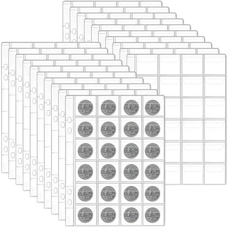 münzhüllen,münztaschen,münzaufbewahrung 30mm,münzaufbewahrung 2euro,münzsammler,Euro münzsammelalbum,münzaufbewahrung,einzeltaschen-münzhüllenhalter (20 Seiten 30mm*30mm)
