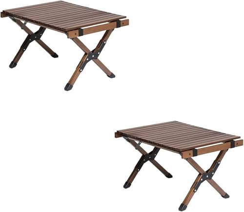 JvFbjLF Lot de 2 Porte-Bagages Pliables en Bois for Chambres d'hôtel(B)
