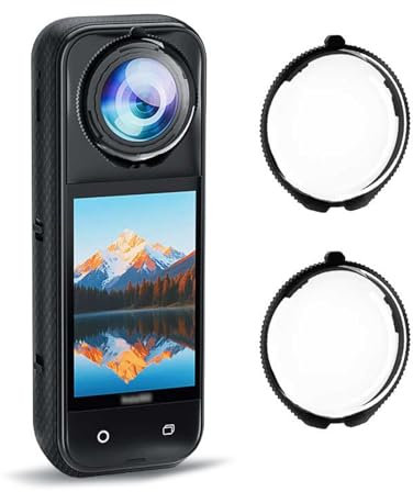 Higatful Insta 360 X5 Premium Lens Guards, Tempering Glass Lens Protector Cover for Insta360 X5 Accessorie (Optical glass)