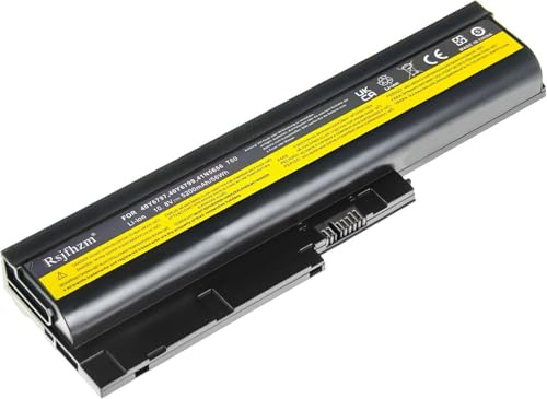 Rsjfhzm 5200mAh 42T4504 Laptop Ersatz Akku für Lenovo ThinkPad T60 T60p | T61 R60 R60i R60e R61 R61e SL400 SL500 R500 T500 W500 Series 42T4544 92P1138 92P1139 92P1140 92P1141