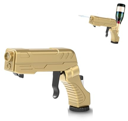 Alloy Champagne Spray Gun with Bottle Opener - Multi-Purpose Beer/Wine Dispenser Gun for Pool, Beach, Bar & Wedding Parties
