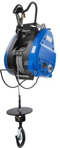 KKVUIIFF - Treuil électrique, 1500 W, capacité de charge jusqu'à 250 kg, hauteur de levage 29 m, vitesse de levage 19 m/min, avec télécommande manuelle et sans fil, pour usine, entrepôt et garage