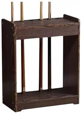 KIJyfgTR Billardqueue-Ständer aus Holz – 6-Loch-Billardqueue-Halter for Billardtisch, Spielzimmer, Club und Spieler
