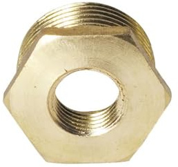 Thread Adapter Brass Hex Bushing Reducer Pipe Fitting BSP1/8 1/4 3/8 1/2 3/4 Female to Male Socket(3/8inch*1/2inch)