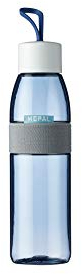 Mepal Trinkflasche Ellipse Nordic Denim – 500 ml Inhalt – auch für kohlensäurehaltige Getränke – bruchfestes Material-auslaufsicher-Spülmaschinengeeignet