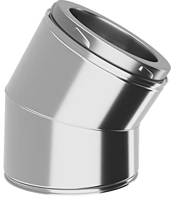 Edelstahl Versatzbogen - Ofenknie Bogen für Schornstein in allen Durchmessern und Winkeln (Ø 180mm, Winkel 30°)