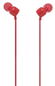 JBL Tune 110 - Auriculares intrauditivos con Control Remoto de un botón, Color Rojo