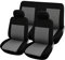 Rebeca Shop COPRISEDILI UNIVERSALI per Auto Kit Anteriore E Posteriore Vari colori Soft Confortevole Traspirante Protezione per Sedili Auto (Grigio/Nero)