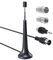 FM Radio Antenne Koaxial Stecker Stabantenne mit Magnetfuß, Digitale Antenne für Tragbaren Radio-Tuner, Stereo-Empfänger, AV-Empfänger, Stereo-Verstärker, Heimkino-System, HiFi-Receiver