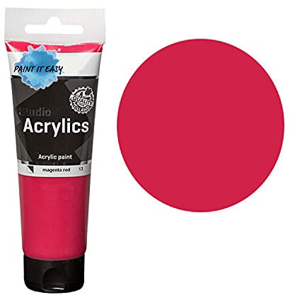PAINT IT EASY NEU Studio Acrylfarbe, Akademie Qualität, 120 ml, Magenta-Rot