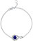 GEMLANTO 925 Sterling Silber Armband Infinity erstellt Saphir September Geburtsstein Armbänder für Damen Geburtstag Jubiläum Schmuck Geschenke, Verstellbare Kette 17+1.5+1.5CM