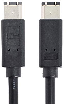 NFHK Câble FireWire 400 vers FireWire 400 6 broches vers FireWire 400 IEEE 1394 Noir 1,8 m
