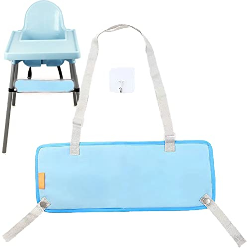 Hochstuhl-Fußstütze, Verstellbare Rutschfeste Strick Fußstütze für Babyhochstuhl, Fußhocker aus Stoff, Kompatibel mit Antilope Hochstuhl (blau)