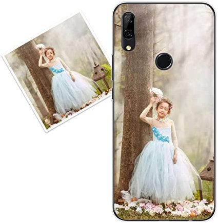 KARTXITAI Coque Personnalisée Compatible avec Huawei P Smart Z,Personnalisable Housse Étuis avec Votre Photo Image Texte Etui,Ultra Transparente Silicone en Gel TPU Souple Case+1 x Cordons