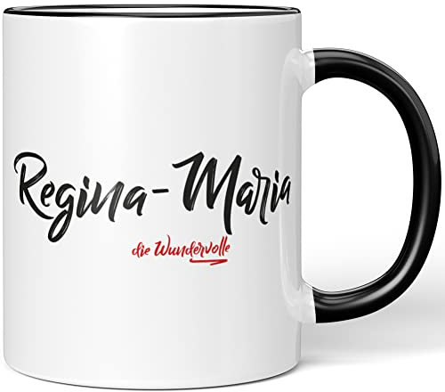 JUNIWORDS Tasse, Regina-Maria, die Wundervolle, Schwarz (5287000)