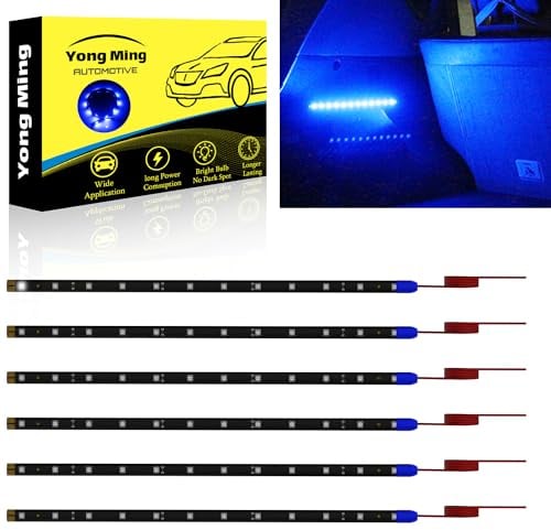 YONGMING 30 cm Lampe für Auto, Innenraum, LED-Streifen, Motorrad, Dekorationsset für Stoßstange, flexibel, wasserdicht, LED-Streifen unter der Kiste