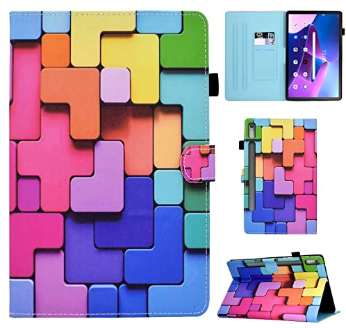 Auslbin Funda para Tableta Lenovo Tab P11 (2nd Gen) 11.5, Funda para Tableta de Cuero PU Impresa con Función de Reposo/Activación Automática, Funda Protectora Colorida, Cuadrado