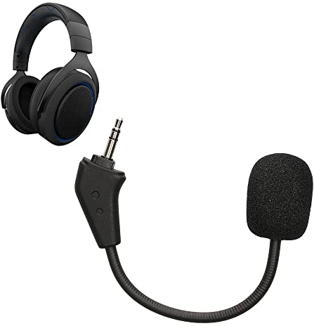 kwmobile Microfono Ricambio Cuffie Gaming Compatibile con Corsair HS50 HS60 HS60 Pro HS70 HS70 Pro HS75 Cuffie - Jack 3,5mm - Cavo 10 cm - nero