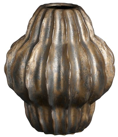 Mica Decorations Altea Vase - 24.5x24.5x28 cm - Keramik - Bronze