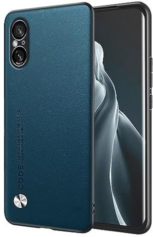EASSGU Hülle für Smartphone, Compatible with Sony Xperia 5 V (6.1 Inches) Handyhülle im Business Stil mit PU Lederrückseite - Saphir