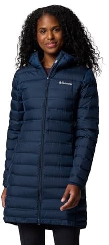 Columbia Lange Daunenjacke mit Kapuze für Damen, Lake 22 II