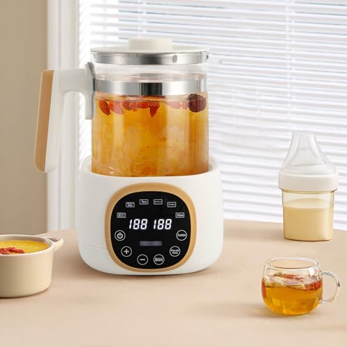 Begoniape Flaschenwärmer, Fläschchenwärmer mit LED-Digitalanzeigen, Babykostwärmer Sterilisator für Babyflaschen Zeitschaltfunktion Temperatureinstellung 72 Stunden Thermostat