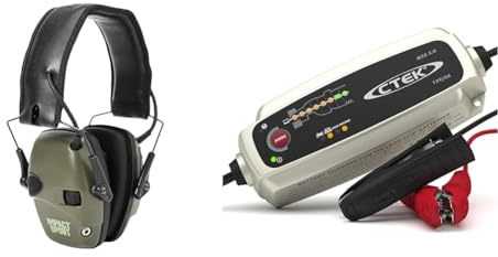Howard Leight Honeywell 1013530 Impact Sport Ohrenschützer & CTEK MXS 5.0, Batterieladegerät 12V, Temperaturkompensation
