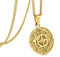 murtoo Gold Kreisförmig kette herren, halskette kette, silberkette herren, kompass kette, kompass anhänger, edelstahl kette, anhänger kette, geschenk herren 60cm