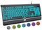 KOPJIPPOM Clavier d'ordinateur rétroéclairé à grande impression, clavier filaire USB pleine taille avec rétroéclairage 7 couleurs, repose-poignet, clavier lumineux pour Windows, PC, ordinateur