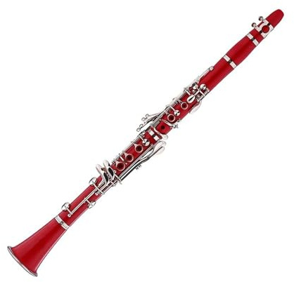 Professionelle Klarinette Bb 17 Tasten Rote Klarinette ABS-Harz Vernickelt Weißes Kupfer Klarinetteninstrument