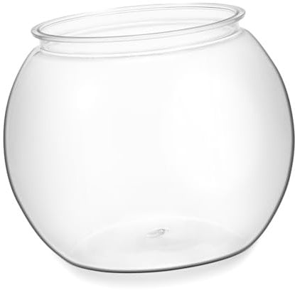 SEWOART Rundes Aquarium Aus Plastik Kleines Tisch-Aquarium Transparentes Fischglas Hause Oder Büro Mit Schutzrand