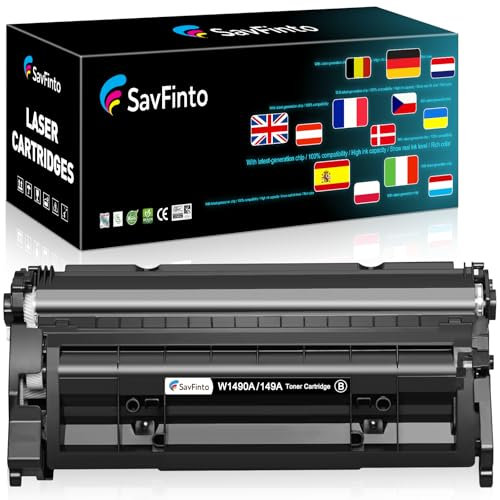SavFinto 149A W1490A (MIT CHIP) Toner Ersatz für HP 149X W1490X 149A W1490A Tonerpatrone Kompatibel für HP Laserjet Pro 4002D 4002DN 4002DW 4102DW 4102FDW 4102FDN (1 Schwarz)