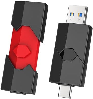 Vansuny 2 Stück USB C Stick 128GB 3.0, 2er Pack Dual USB Stick 128GB USB A + USB C Stick, Type C OTG für iPhone 15/Smartphone/Tablet Mac/Computer