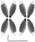 Szwaldaper 8-teiliges Propeller-Set for Drohnen, Ersatz-Propellerblätter, leichte Schraubensätze for Parrot Anafi Drone 4K Drohnenblattpropeller(White)