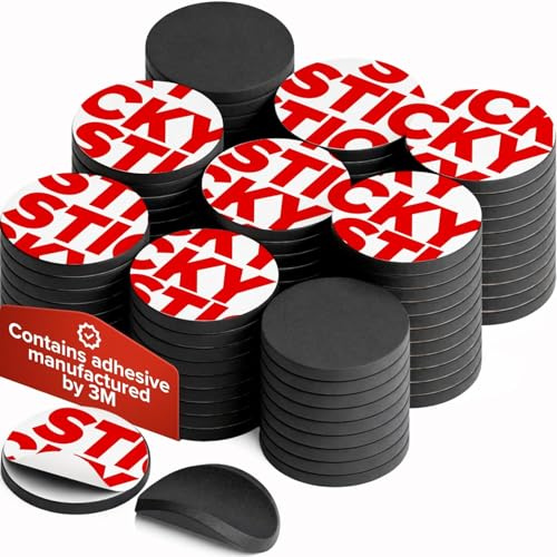 Round Flexible Magnets with Adhesive Backing - (45pcs 0.8x0.08/2x0.2cm) Magnetic Dots for Whiteboard, Fridge - Stickers for Planning and Organization - Teacher Must Have - Classroom Supplies