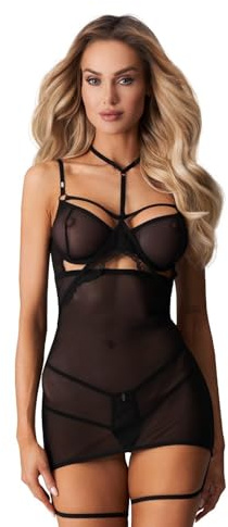 Obsessive - Arrowel Babydoll - Schwarz