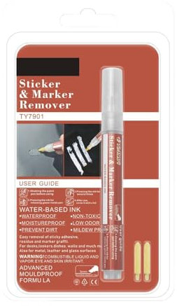 Klebstoffentferner Stift zum Entfernen von Etikettenklebern, Klebeband auf Schreibtisch, Tür, Wand, Glas, Metall, Leder, starker Klebstoffentferner