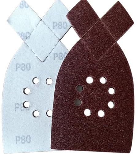 Pronese Black and Decker Lot de 30 feuilles abrasives pour ponceuse Black and Decker KA220G KA230 Lot de 6 patins abrasifs grain 40/60/80/100/120 à 8 trous