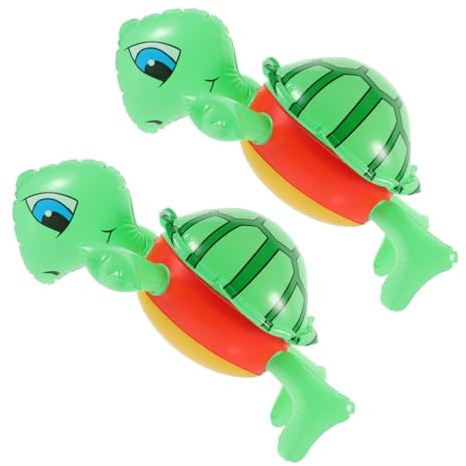 HEALSOPTHY Aufblasbare Schildkröten Aus PVC 2 Stück Leichtes Poolspielzeug Partydeko Und Reisezubehör Bunt Tragbar Für Wasserveranstaltungen