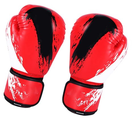 FANSHINUO Lederhandschuhe für Kickboxen, lange Handgelenkbandage, Trainingshandschuhe für Erwachsene, Kinder, Sparring, Kickboxen, Workout, Fitness, 284 g, 170 g, verstellbare Boxhandschuhe