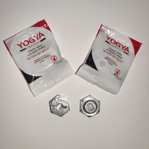 YOGYA Pressure Cooker Safety Valve for Prestige, Butterfly, the Indus Valley, LifeLong, Green Chef and Milton, 2 Pack Regular Size, Aluminium