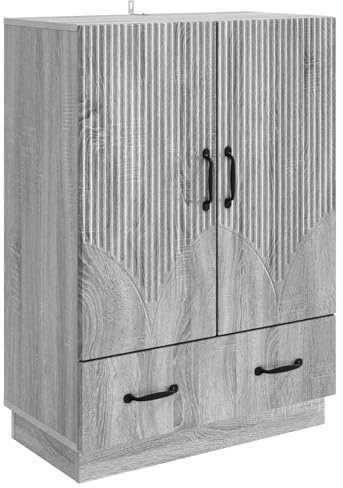 vidaXL Sideboard Graues Sonoma 66 x 34,5 x 92 cm Holzwerkstoff, Eleganter Sideboard, moderner Buffet, viel Stauraum, stylische Regal, rechteckiges Esstischmöbel