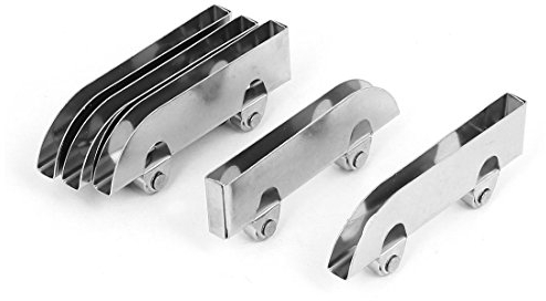 sourcing map Porte coulissante verre vitrine Poulie roue pince à roulette 60mm 5pc Long