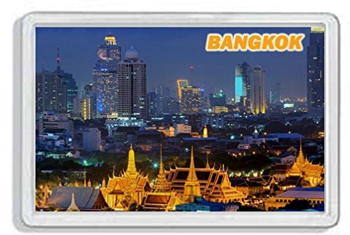 AWS Bangkok City Thailand Thailand Souvenir Magnet Fridge Magnet Kühlschrankmagnet aus Hartplastik mit Stadtbild