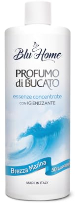 Blu Home Profumo per BUCATO, Essenza Profuma Bucato, Essenza Bucato a Lunga Durata, Super Concentrato per Lavatrice (500 ml (Confezione da 1), Brezza marina)