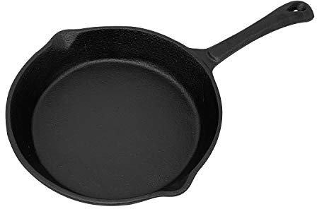 Besto Cast Iron Pre-Seasoned Ovenproof Kitchen Skillet/Frying Pan Suitable for All Hobs Including Induction (17cm)