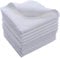HIDMD Chiffons de Nettoyage en Microfibre, Serviettes de Nettoyage Tout Usage pour Polissage, séchage, Cirage, dépoussiérage, Lot de 10, 30 cm x 30 cm Blanc